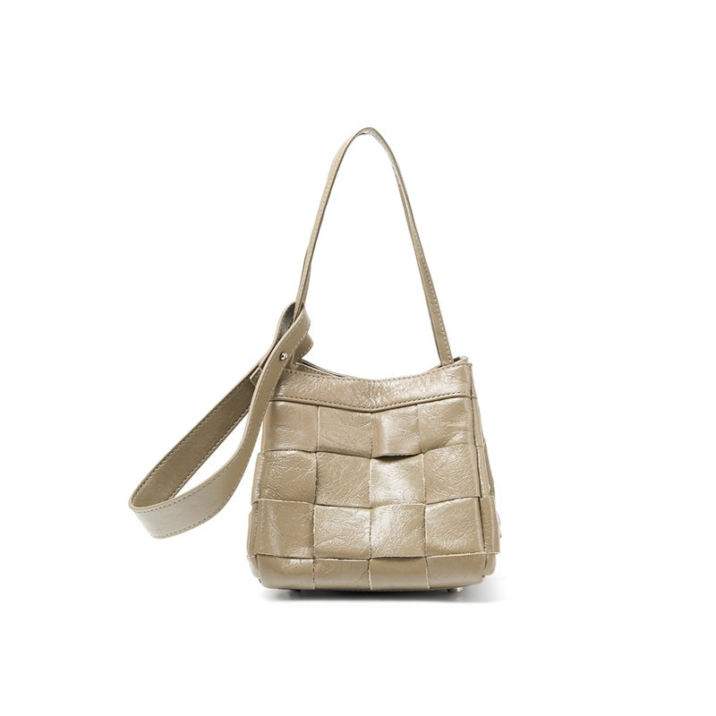 Damen trendige Schultertasche im modernen Flecht-Design Nord Taschen
