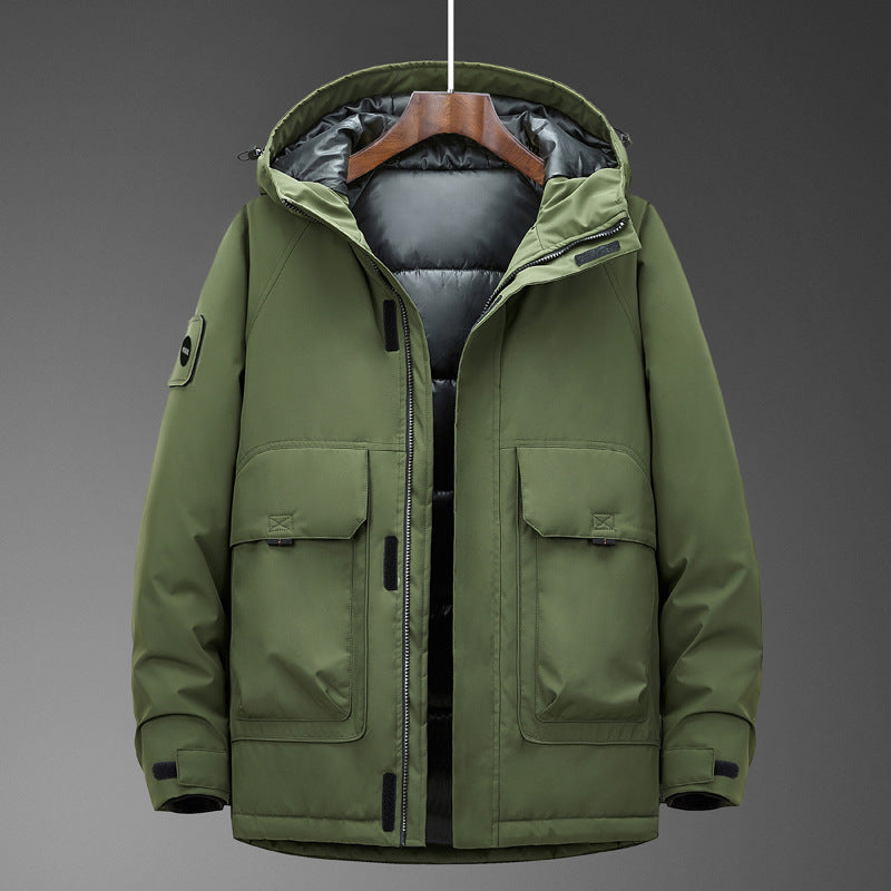 Herren Technischer Parka mit wasserdichter Softshell-Außenhülle und gesteppter Thermoisolierung Nord Taschen