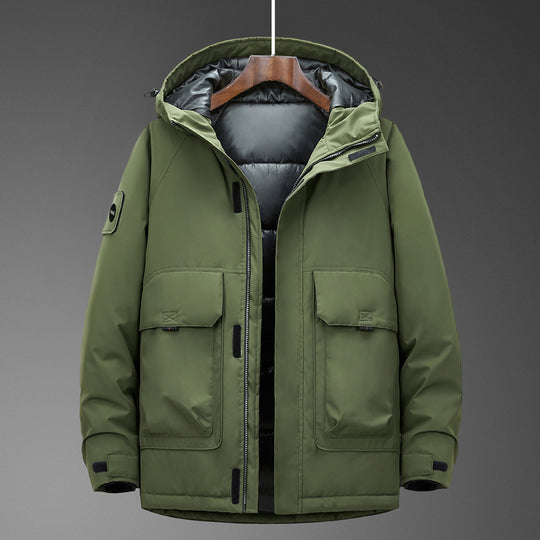 Herren Technischer Parka mit wasserdichter Softshell-Außenhülle und gesteppter Thermoisolierung Nord Taschen