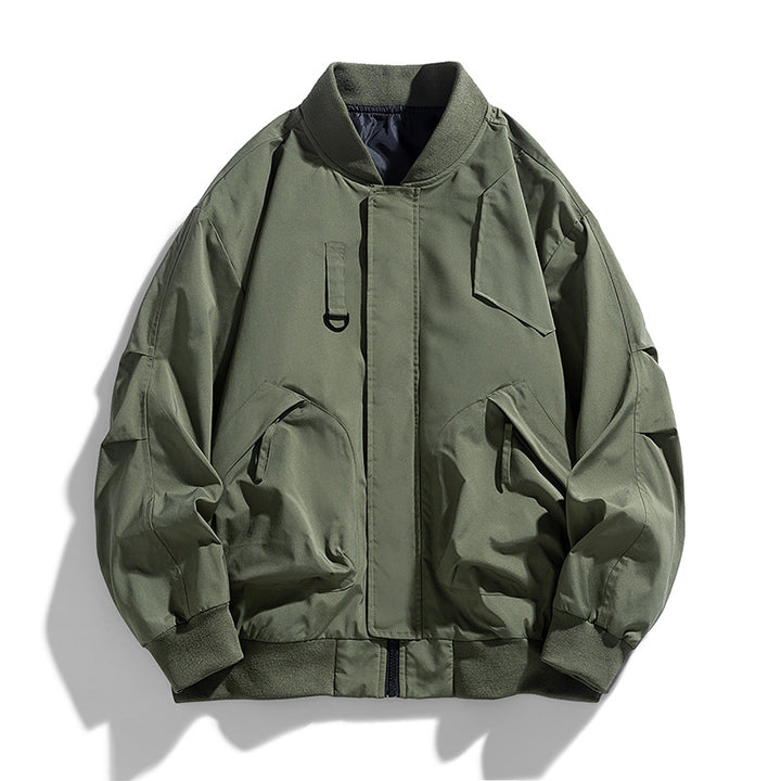 Men's  oversized military-inspired flight bomber jacket with utility pockets Nord Taschen