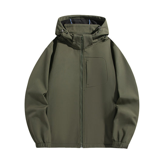 Herren Leichte Softshell‑Kapuzenjacke mit wasserabweisender Membran und Brusttasche Nord Taschen