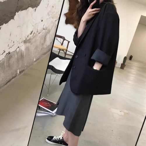 Damen Oversized Blazer mit doppelter Knopfleiste Nord Taschen