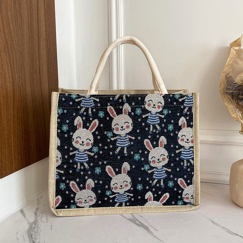 Damen verspielte Tragetasche mit niedlichem Hasenmotiv Nord Taschen