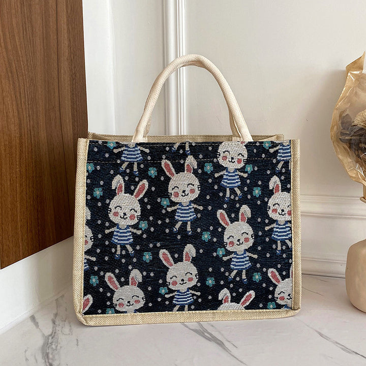 Damen verspielte Tragetasche mit niedlichem Hasenmotiv Nord Taschen