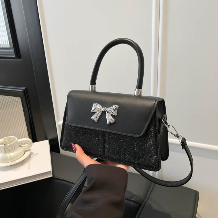 Damen elegante Handtasche mit funkelndem Schleifendetail Nord Taschen