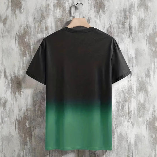 Herren T-Shirt mit modernem Farbverlauf und Palmenstickerei - Arvani