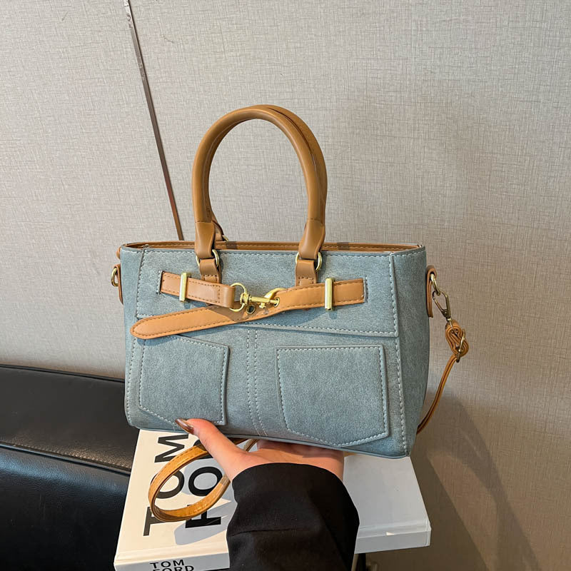 Damen elegante Wildleder-Handtasche mit abnehmbaren Schulterriemen Nord Taschen