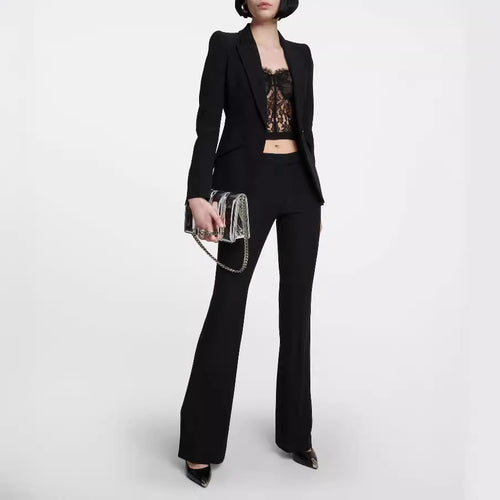 Damen Maßgeschneiderter Einreihiger Blazer mit skulpturierter Schulter und tailliertem Cut Nord Taschen