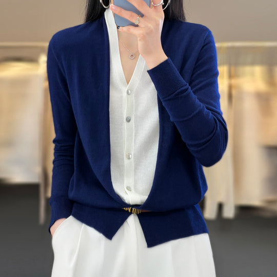 Damen Leichter Offener Feinstrick-Cardigan mit asymmetrischer Zipfelkante und taillierter Silhouette Nord Taschen