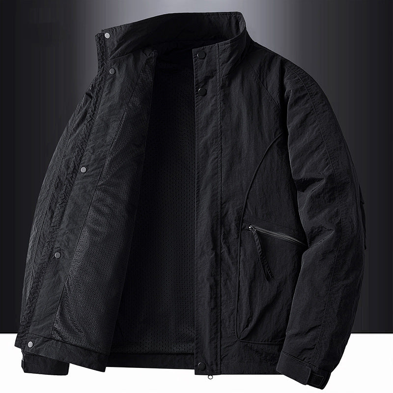 Herren Leichte Übergangsjacke mit hohem Kragen und praktischen Taschen Nord Taschen 1788242366