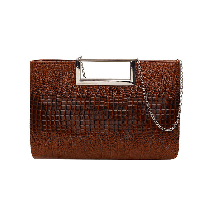 Damen elegante Clutch-Tasche im stilvollen Krokodil-Look Nord Taschen