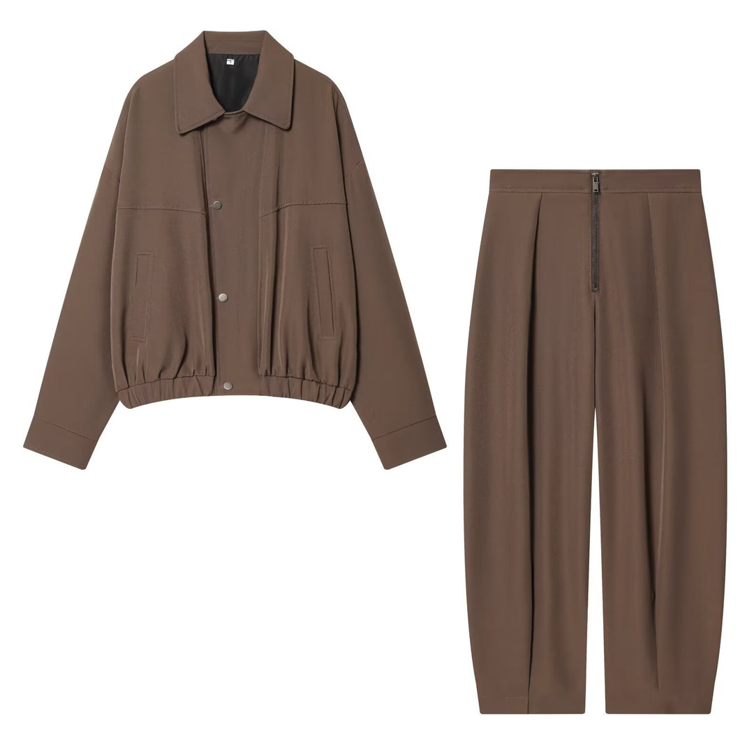Damen Kurzgeschnittene Utility Blousonjacke mit Tunnelzugbund und aufgesetzten Eingrifftaschen Nord Taschen