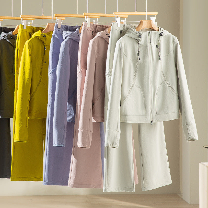 Damen Leichte Kapuzenjacke aus Funktionsfleece mit Zwei‑Wege‑Reißverschluss und ergonomischen Nähten Nord Taschen