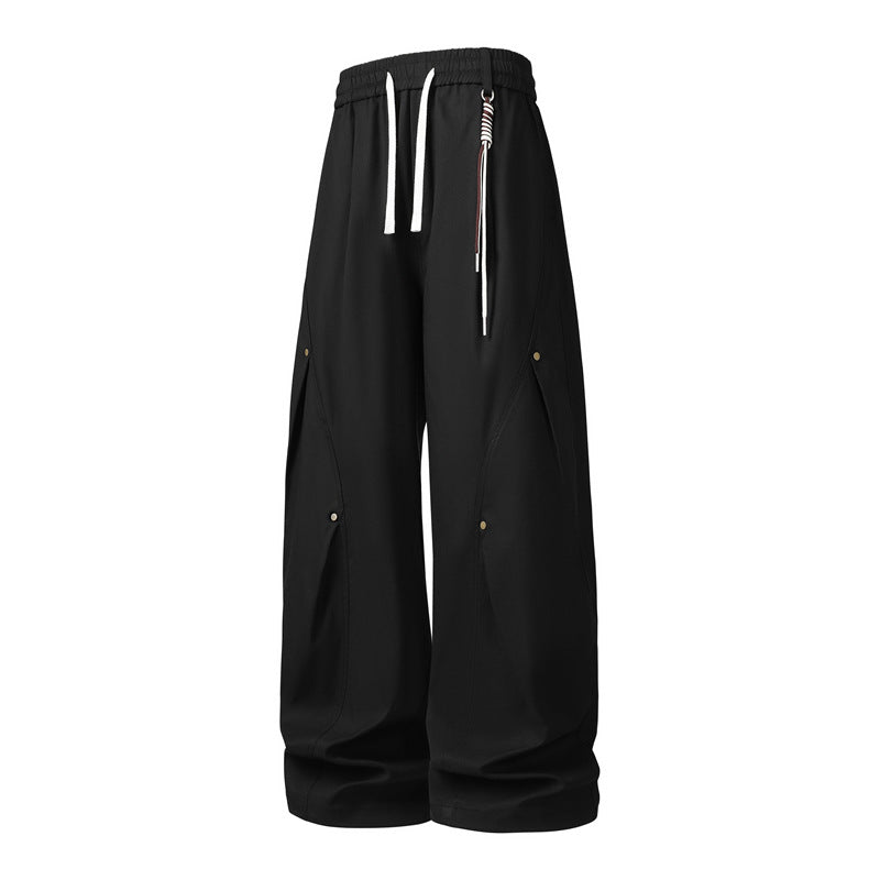 Damen Extravagante weite Cargo-Hose mit Tunnelzugbund, großen Klappentaschen und gerafftem Beinabschluss Nord Taschen