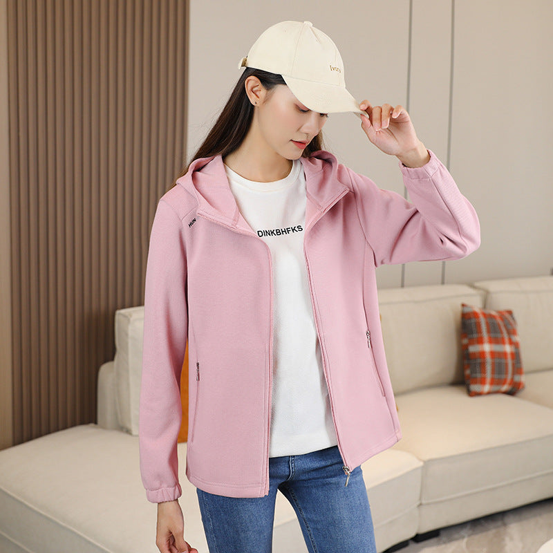 Damen Vielseitige Hybrid-Kapuzenjacke aus Fleece- und Softshellmix mit Zwei-Wege-Reißverschluss Nord Taschen