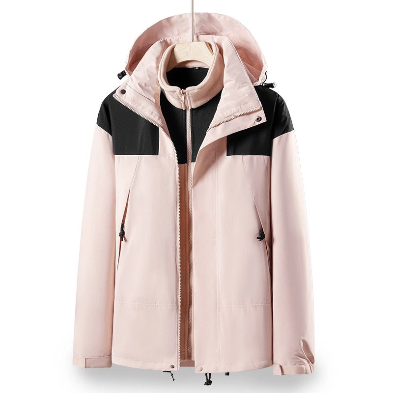 Herren 2‑in‑1 Softshell‑Fleece Hybridjacke mit abnehmbarer Kapuze Nord Taschen
