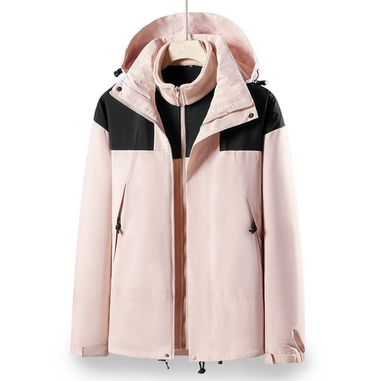Herren 2‑in‑1 Softshell‑Fleece Hybridjacke mit abnehmbarer Kapuze Nord Taschen