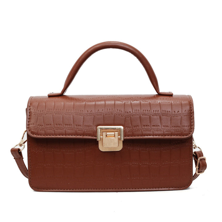 Damen elegante Umhängetasche mit verzierten Krokoprägedetails Nord Taschen