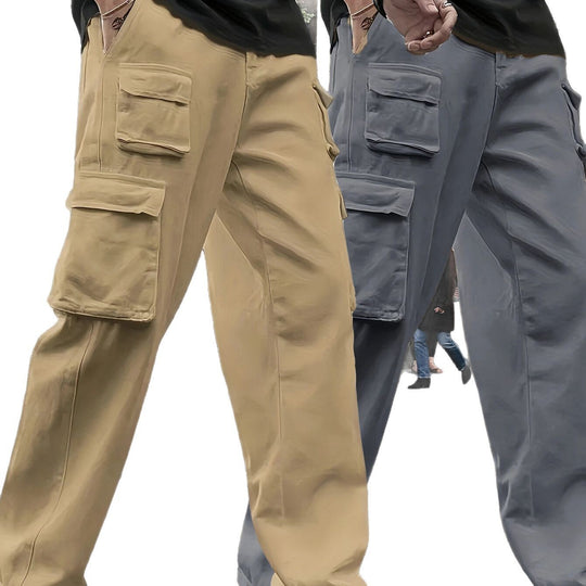 Herren Oversize Utility-Cargohose mit mehrfachen aufgesetzten Klapptaschen Nord Taschen