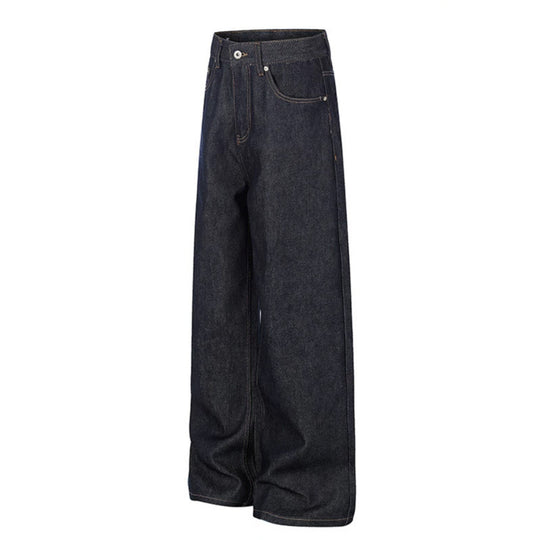 Damen Hochtaillierte Wide‑Leg-Jeans aus rohem Denim mit Palazzo-Schnitt Nord Taschen