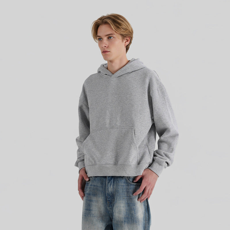 Unisex Kapuzenpullover aus weichem Baumwoll-Fleece mit Kängurutasche und verkürzter Silhouette Nord Taschen