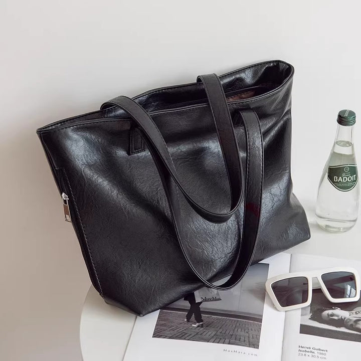 Damen Shopper-Tasche aus hochwertigem Kunstleder mit praktischen Innentaschen Nord Taschen