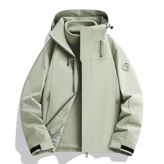 Herren Wetterfeste Softshelljacke mit Fleece‑Innenfutter, verstellbarer Kapuze & Reißverschluss‑Brusttasche Nord Taschen