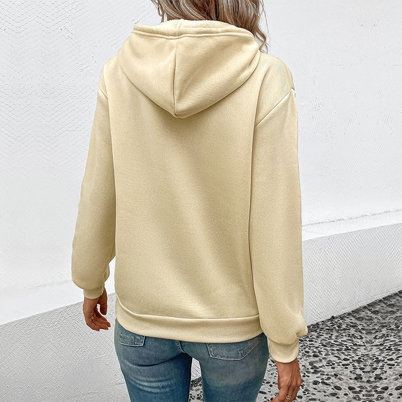 Damen Klassischer Kapuzenpullover mit Kängurutasche und schmaler Bündchenpassform Nord Taschen