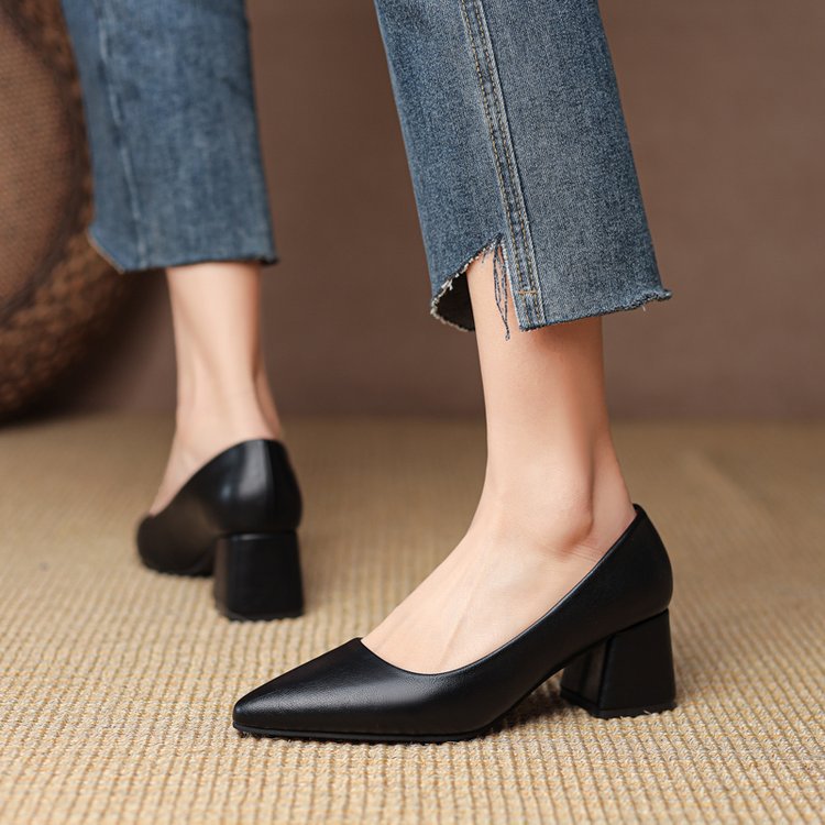 Damen elegante Pumps mit blockiertem Absatz