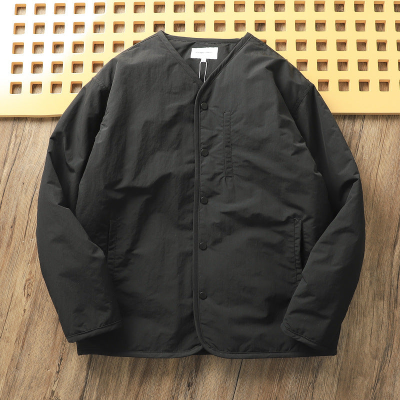 Herren Leicht wattierte Thermo-Linerjacke mit Druckknopfverschluss und gerundetem Saum Nord Taschen