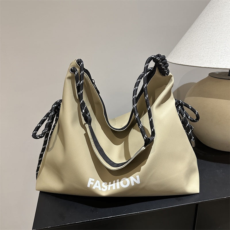 Damen stylische Tote-Tasche mit geflochtenem Kordelzug Nord Taschen