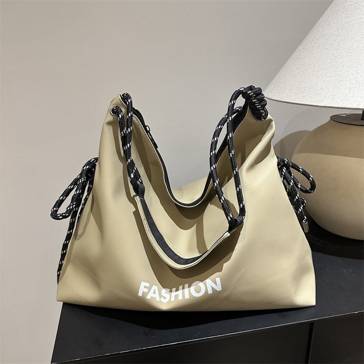 Damen stylische Tote-Tasche mit geflochtenem Kordelzug Nord Taschen