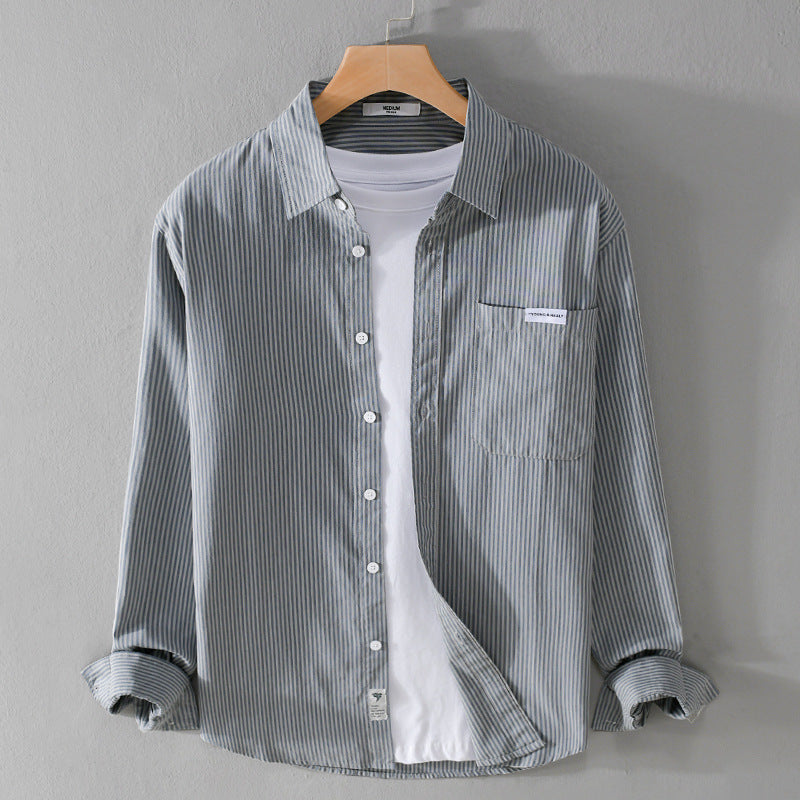 Herren Feines Cordhemd im Overshirt‑Stil mit Brusttasche, Relaxed Fit und feiner Wellenstruktur Nord Taschen