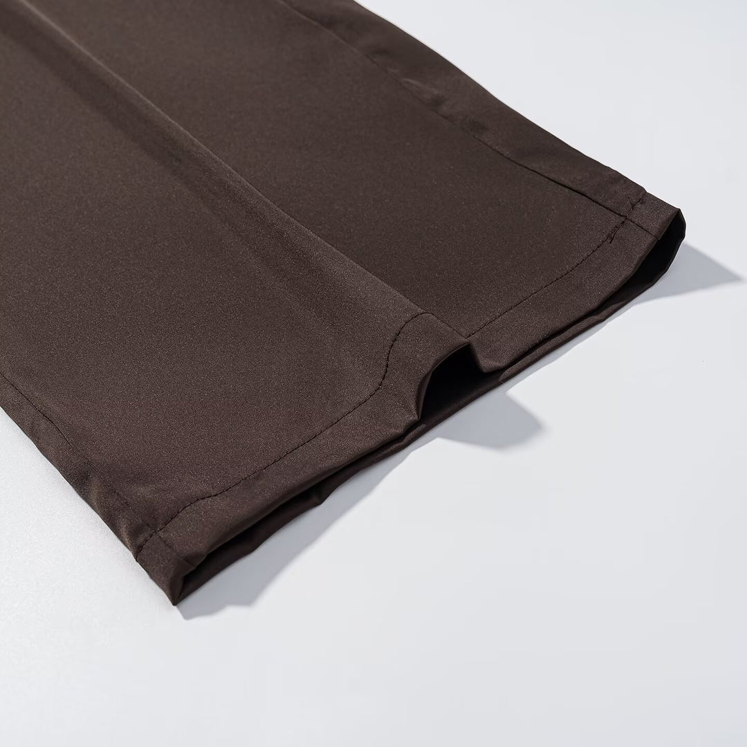 Damen Weite Palazzohose mit elastischem Bund und fließender Satin‑Optik Nord Taschen