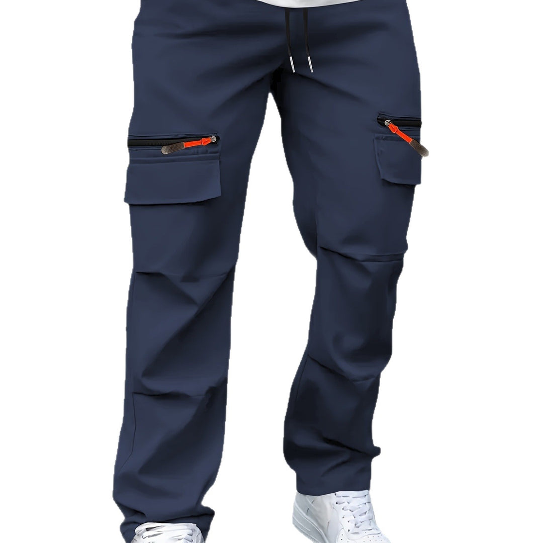 Herren Technische Cargo-Jogginghose mit Reißverschlusstaschen, Klappfächern & Tunnelzugbund Nord Taschen