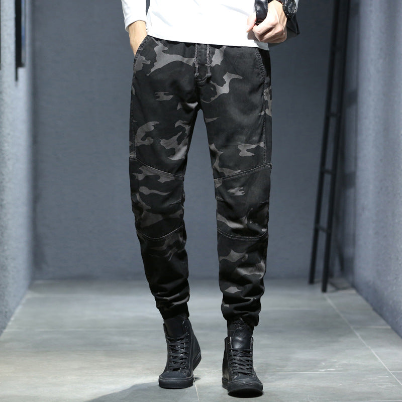 Herren Camouflage-Utility-Joggerhose mit verstärkten Kniepaneelen, verdeckten Reißverschlusstaschen und elastischem Knöchelabschluss Nord Taschen