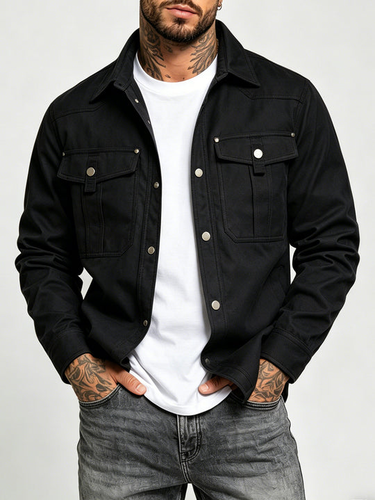Herren Canvas-Hemdjacke Nord Taschen