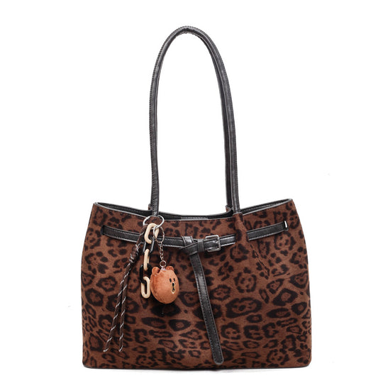 Damen Shopper-Tasche mit elegantem Leopardenmuster und praktischem Innenraum Nord Taschen