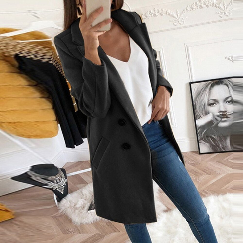 Damen Eleganter Oversize-Blazer Nord Taschen