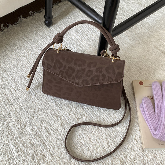 Damen Hobo-Tasche mit wildem Leopardenmuster und elegantem Knotenverschluss Nord Taschen