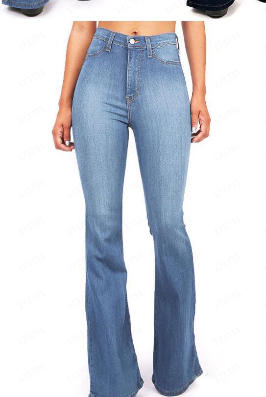 Damen Jeans mit hohem Bund und leichtem Schlag Nord Taschen