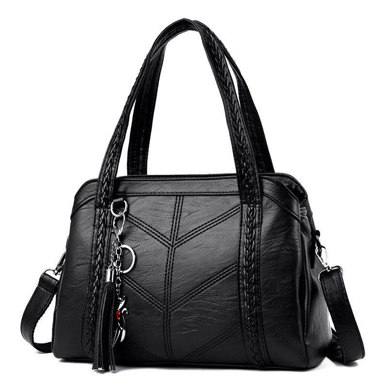 Damen stilvolle Handtasche mit strukturiertem Obermaterial Nord Taschen