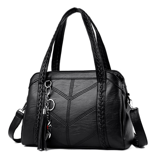 Damen stilvolle Handtasche mit strukturiertem Obermaterial Nord Taschen