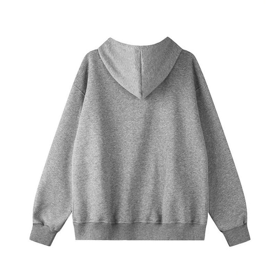 Damen Oversize-Kapuzenjacke aus French Terry mit glitzerndem Sternprint und Metallreißverschluss Nord Taschen