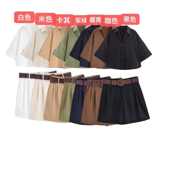 Damen Oversize-Hemdbluse mit dreiviertel-Ärmeln und Manschetten Nord Taschen