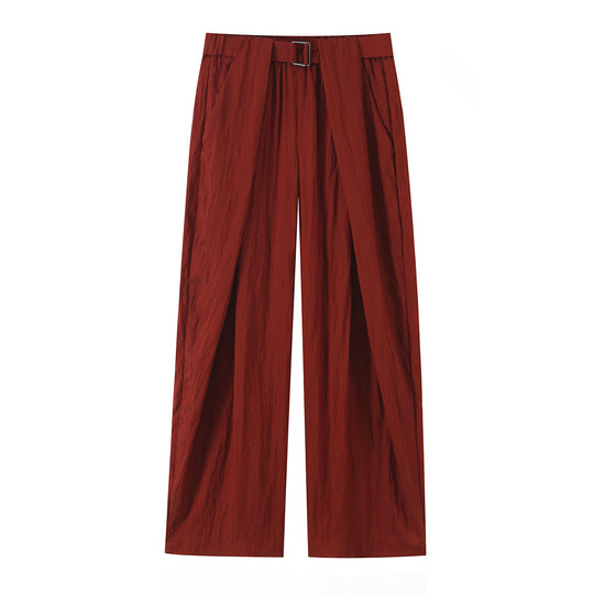 Damen Palazzo-Hose mit Wickelvorderteil und Taillengürtel Nord Taschen