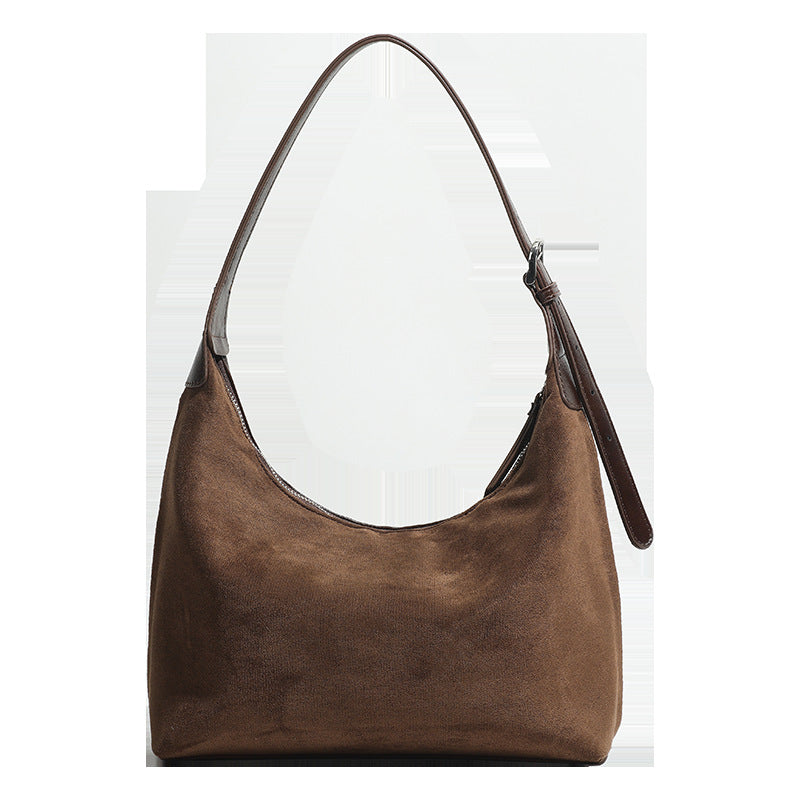 Damen modische Hobo Tasche mit weichem Nubukleder Nord Taschen