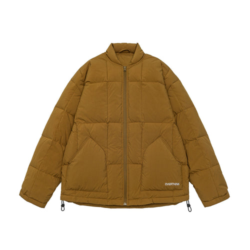 Herren Boxy gesteppte Isolationsjacke mit Stehkragen, Kordelzug und Logo-Applikation Nord Taschen