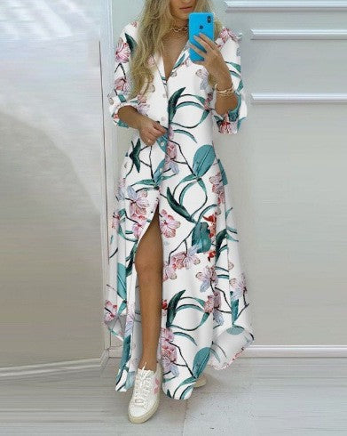 Damen Kimono-Robe mit Printdesign