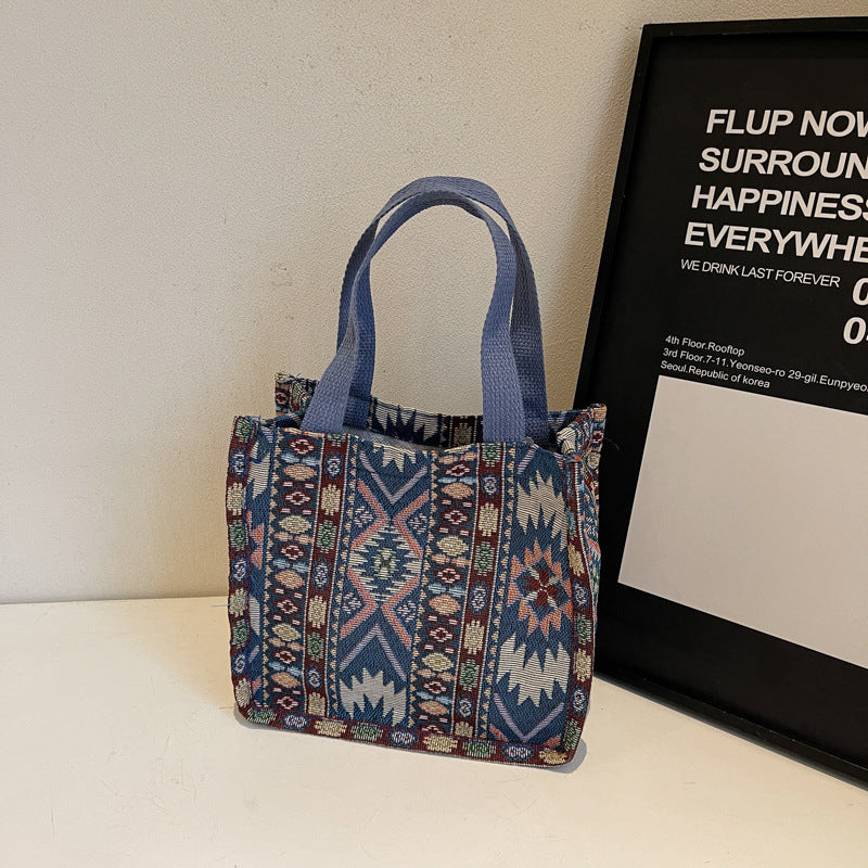 Damen Tragetasche mit ethnischem Muster und robusten Griffen Nord Taschen